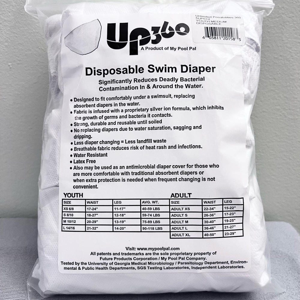 Disposable Swim Diaper - 12 pack NEW UP360 - Picture 2 of 4